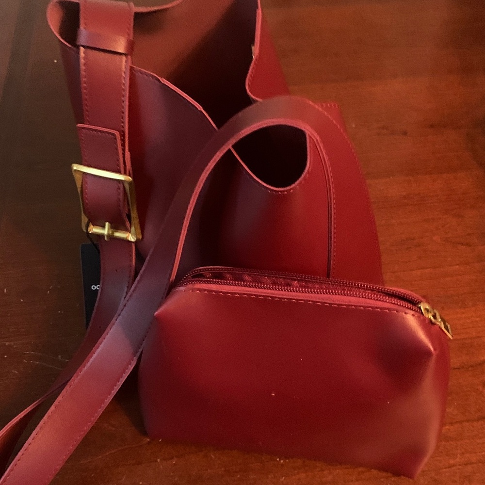 New Ooomay Elegant Dark Red Shoulder Bag